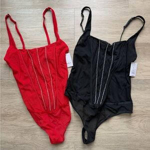 Auden (Target) Red and Black Bodysuits/Lingerie